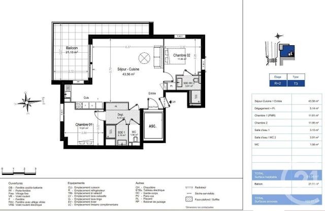 Appartement F3 à vendre - 3 pièces - 81.08 m2 - JUAN LES PINS - 06 - PROVENCE-ALPES-COTE-D-AZUR - Century 21 Hanna Logis