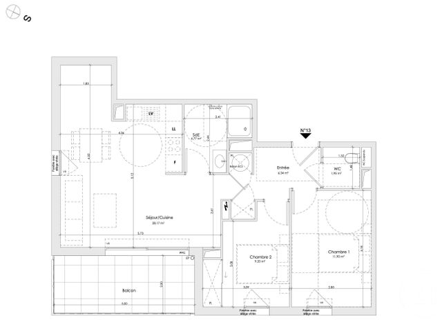 Appartement F3 à vendre - 3 pièces - 62.46 m2 - ANTIBES - 06 - PROVENCE-ALPES-COTE-D-AZUR - Century 21 Hanna Logis