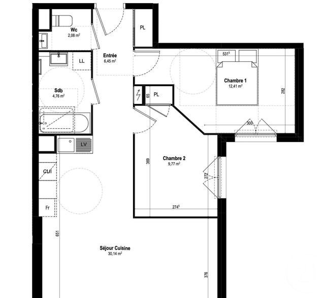 Appartement F3 à vendre - 3 pièces - 65.61 m2 - ANTIBES - 06 - PROVENCE-ALPES-COTE-D-AZUR - Century 21 Hanna Logis
