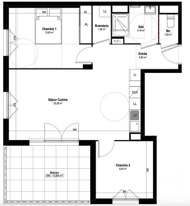 Appartement F3 à vendre - 3 pièces - 63.84 m2 - ANTIBES - 06 - PROVENCE-ALPES-COTE-D-AZUR - Century 21 Hanna Logis