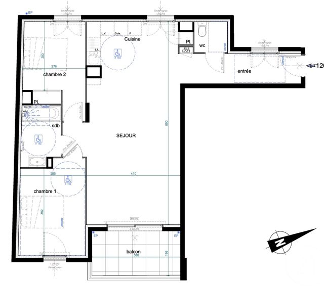 Appartement F3 à vendre - 3 pièces - 73.38 m2 - JUAN LES PINS - 06 - PROVENCE-ALPES-COTE-D-AZUR - Century 21 Hanna Logis