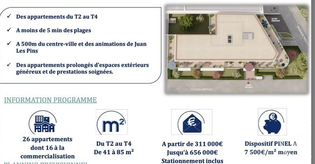 Appartement F3 à vendre - 3 pièces - 77.96 m2 - JUAN LES PINS - 06 - PROVENCE-ALPES-COTE-D-AZUR - Century 21 Hanna Logis