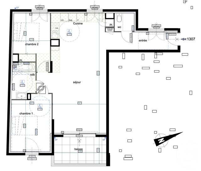 Appartement F3 à vendre - 3 pièces - 80.91 m2 - JUAN LES PINS - 06 - PROVENCE-ALPES-COTE-D-AZUR - Century 21 Hanna Logis