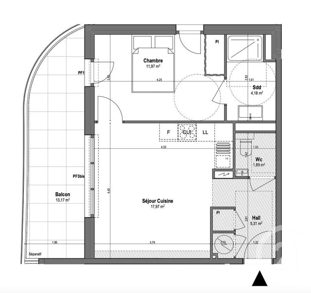 Appartement à vendre - 2 pièces - 41.32 m2 - VILLENEUVE LOUBET - 06 - PROVENCE-ALPES-COTE-D-AZUR - Century 21 Hanna Logis