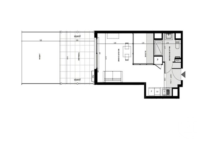 Appartement F1 à vendre - 1 pièce - 33.88 m2 - ANTIBES - 06 - PROVENCE-ALPES-COTE-D-AZUR - Century 21 Hanna Logis