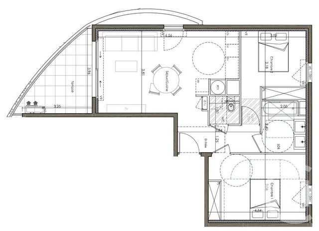 Appartement à vendre - 3 pièces - 59.5 m2 - VALBONNE - 06 - PROVENCE-ALPES-COTE-D-AZUR - Century 21 Hanna Logis
