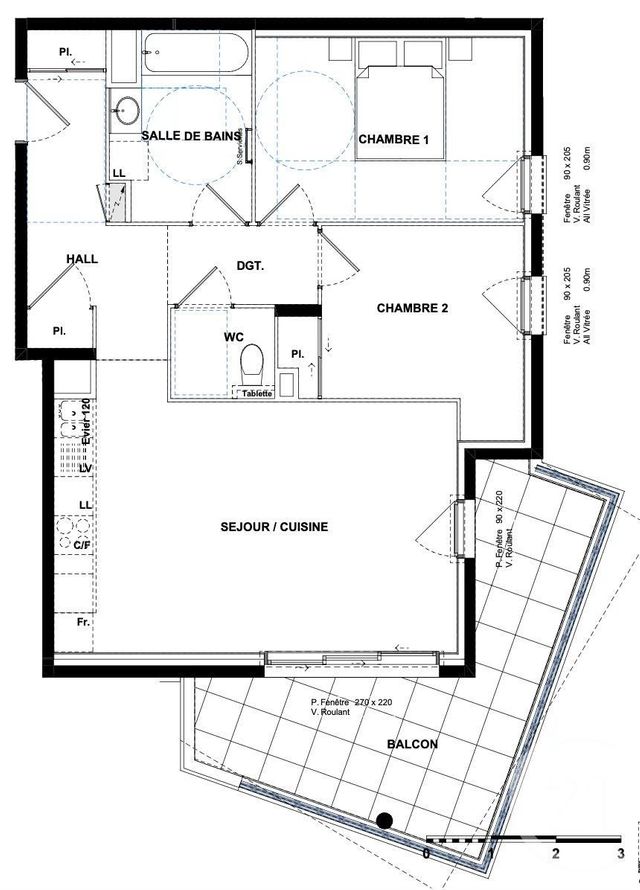 Appartement F3 à vendre - 3 pièces - 65.5 m2 - ANTIBES - 06 - PROVENCE-ALPES-COTE-D-AZUR - Century 21 Hanna Logis
