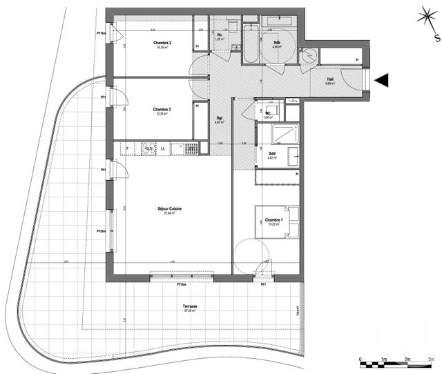 Appartement F4 à vendre - 4 pièces - 88.39 m2 - VILLENEUVE LOUBET - 06 - PROVENCE-ALPES-COTE-D-AZUR - Century 21 Hanna Logis