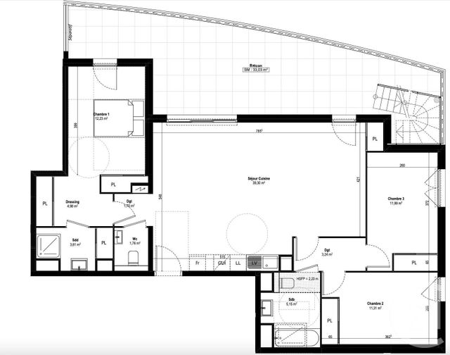 Appartement F4 à vendre - 4 pièces - 95.47 m2 - ANTIBES - 06 - PROVENCE-ALPES-COTE-D-AZUR - Century 21 Hanna Logis