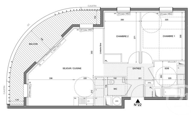 Appartement F3 à vendre NICE