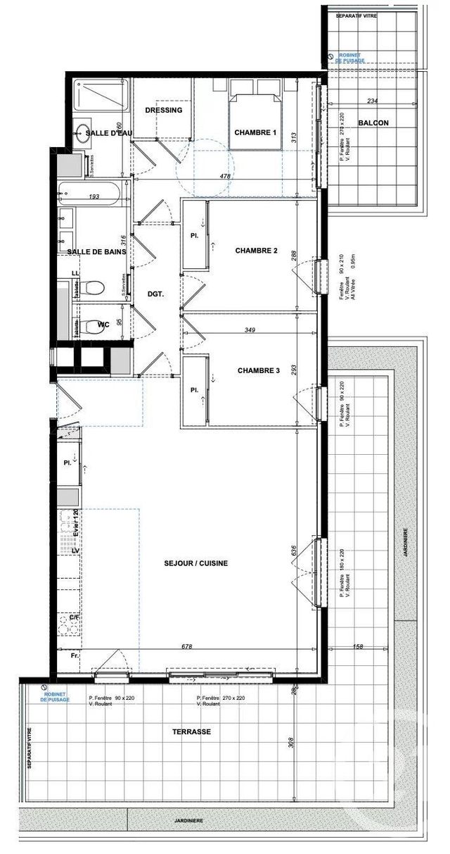 Appartement F4 à vendre - 4 pièces - 98.0 m2 - ANTIBES - 06 - PROVENCE-ALPES-COTE-D-AZUR - Century 21 Hanna Logis