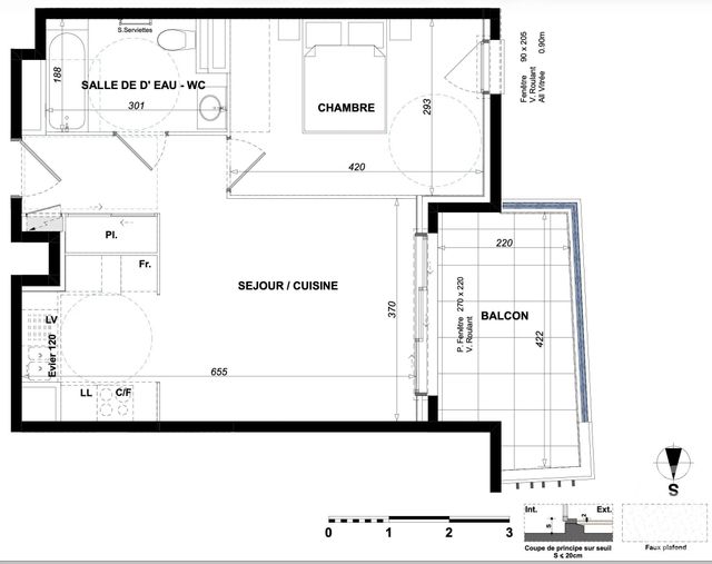 Appartement F2 à vendre - 2 pièces - 43.75 m2 - ANTIBES - 06 - PROVENCE-ALPES-COTE-D-AZUR - Century 21 Hanna Logis