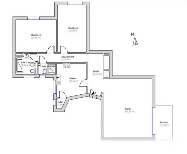 Appartement F3 à vendre - 3 pièces - 88.03 m2 - CANNES - 06 - PROVENCE-ALPES-COTE-D-AZUR - Century 21 Hanna Logis